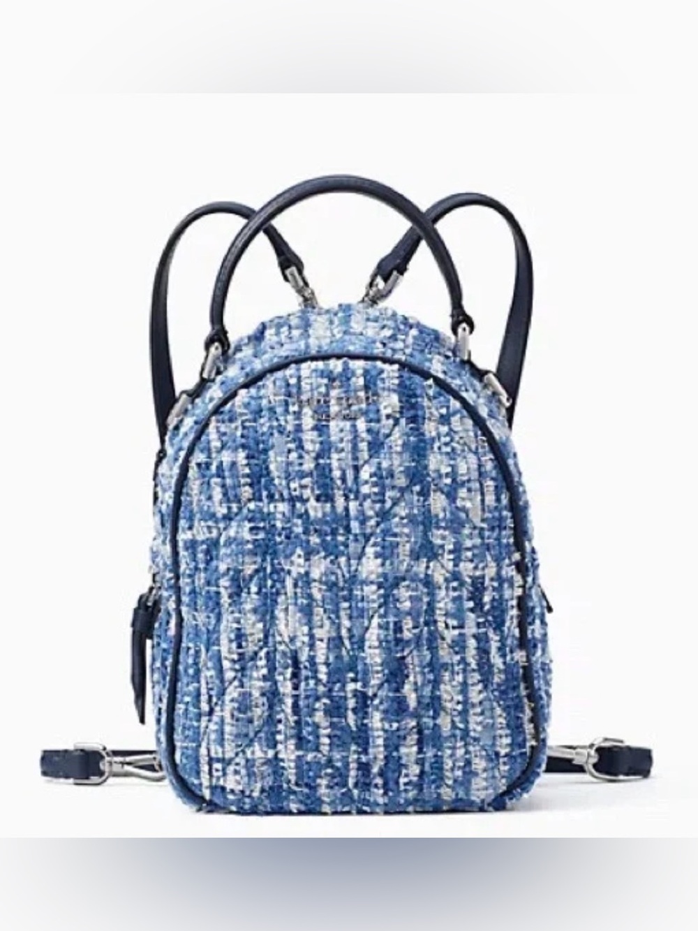 NWOT kate spade Blue Tweed Mini Backpack